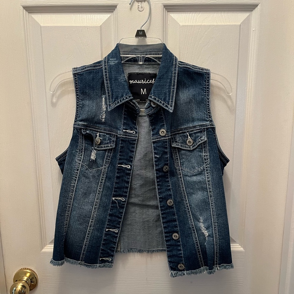Maurice’s Distressed Denim Vest